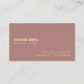 Aangepaste, moderne Gold Name Text Elegant Sjabloo Visitekaartje (Voorkant)