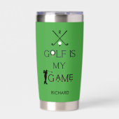 *Aangepaste moderne golf is mijn spel Gepersonalis Geïsoleerde Drinkbeker (Voorkant)