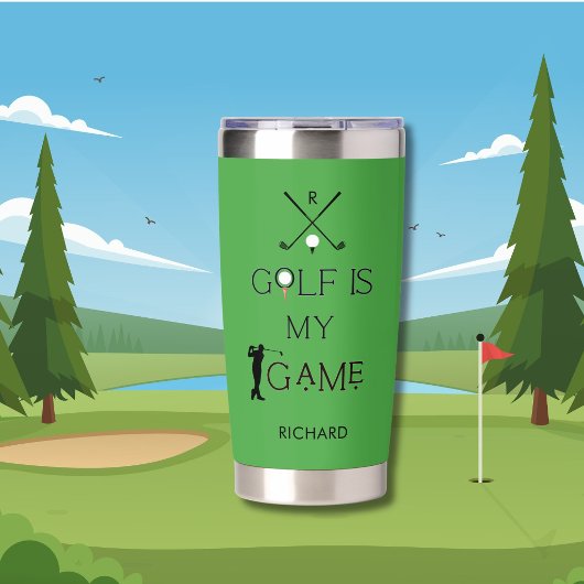 *Aangepaste moderne golf is mijn spel Gepersonalis Geïsoleerde Drinkbeker