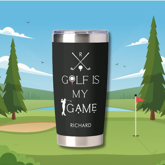 *Aangepaste moderne golf is mijn spel Gepersonalis Geïsoleerde Drinkbeker