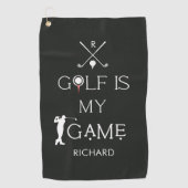 *Aangepaste moderne golf is mijn spel Gepersonalis Golfhanddoek (Voorkant)