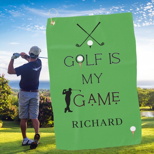Aangepaste moderne golf is mijn spel Gepersonalise Golfhanddoek