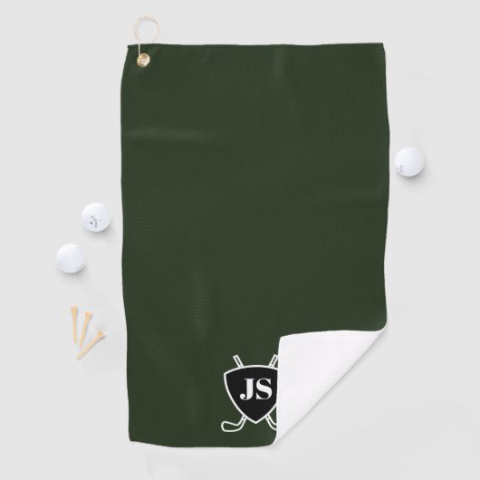 Aangepaste moderne golfthema Logo Monogram Golfhanddoek (Insitu)