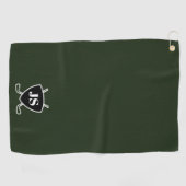 Aangepaste moderne golfthema Logo Monogram Golfhanddoek (Horizontaal)