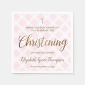 Aangepaste moderne goudroze meisjesnaam Christenin Servet (Voorkant)