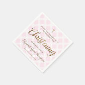 Aangepaste moderne goudroze meisjesnaam Christenin Servet (Hoek)