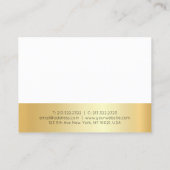 Aangepaste, moderne goudwitte, eenvoudige Sjabloon Visitekaartje (Achterkant)