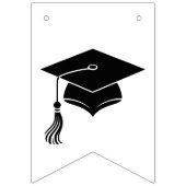 Aangepaste Moderne Grad Hoed 'Gefeliciteerd Grad' Vlaggetjes (Eerste vlag)