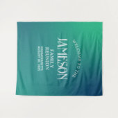 Aangepaste moderne Gradient Family Reunion achterg Wandkleed (Voorkant (horizontaal))