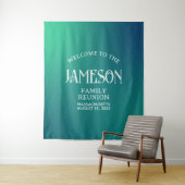 Aangepaste moderne Gradient Family Reunion achterg Wandkleed (In situ)