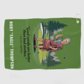 Aangepaste Moderne Grappige Golfer Quote Golfhanddoek (Horizontaal)