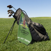 Aangepaste Moderne Grappige Golfer Quote Golfhanddoek (Groen)