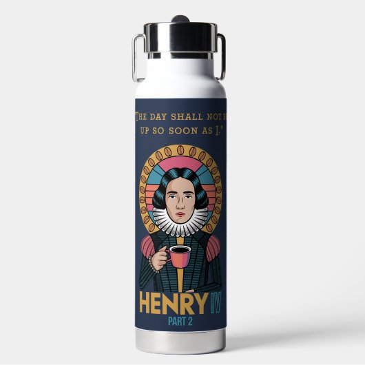 Aangepaste Moderne Grappige Koffie Quote Vroege St Waterfles (Voorkant)