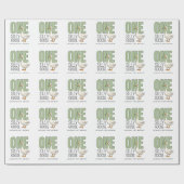 Aangepaste moderne groene één domme gans eerste ve cadeaupapier (Vlak)