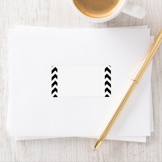 Aangepaste Moderne Grote Zwart-witte Chevrons Etiket (Insitu)