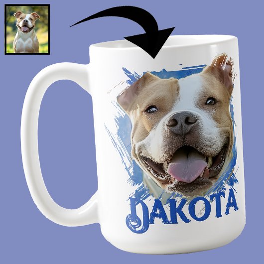 Aangepaste Moderne Grunge Pet Lover Pitbull Dog Fo Koffiemok