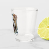 Aangepaste Moderne Grunge Pet Lover Pitbull Dog Fo Shot Glas (Rechts)