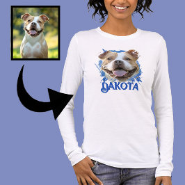 Aangepaste Moderne Grunge Pet Lover Pitbull Dog Fo Tri-Blend Shirt