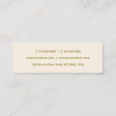 Aangepaste Moderne Handgeschreven Faux Gold Text S Mini Visitekaartje (Achterkant)