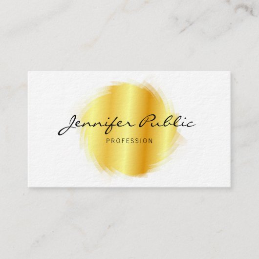 Aangepaste, moderne, handgeschreven Gold-Sjabloon Visitekaartje (Voorkant)