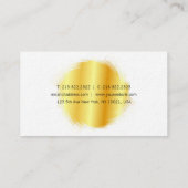 Aangepaste, moderne, handgeschreven Gold-Sjabloon Visitekaartje (Achterkant)