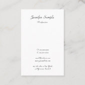 Aangepaste, moderne, handgeschreven naamminimalist visitekaartje (Achterkant)