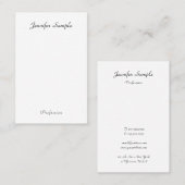 Aangepaste, moderne, handgeschreven naamminimalist visitekaartje (Voorkant / Achterkant)