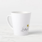 Aangepaste moderne handgeschreven script naam mono latte mok (Linkerhoek)