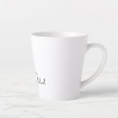 Aangepaste moderne handgeschreven script naam mono latte mok (Rechts)