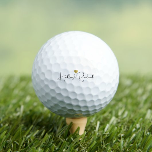 Aangepaste moderne handgeschreven scriptnaam monog golfballen (Insitu Shirt)