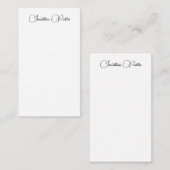 Aangepaste moderne handgeschreven scriptnaam Sjabl Notitiekaartje (Voorkant / Achterkant)