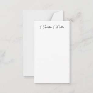 Aangepaste moderne handgeschreven scriptnaam Sjabl Notitiekaartje