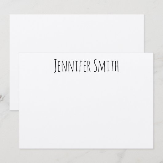 Aangepaste, moderne, handgeschreven stijl notitiekaartje (Voorkant / Achterkant)