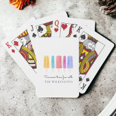 Aangepaste moderne heldere kleurrijke moderne zome pokerkaarten