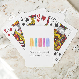 Aangepaste moderne heldere kleurrijke moderne zome pokerkaarten