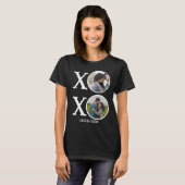 Aangepaste moderne heupen en Kisses XOXO 2 Fotocol T-shirt (Voorkant volledig)