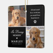 Aangepaste moderne huisdierhond-herdenkingsfoto keramisch ornament (Links)
