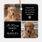 Aangepaste moderne huisdierhond-herdenkingsfoto keramisch ornament (Voorkant)