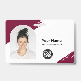 Aangepaste Moderne ID Kaart Eenvoudige QR Arc Foto Badge