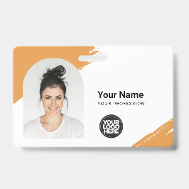 Aangepaste Moderne ID Kaart Eenvoudige QR Arc Foto Badge