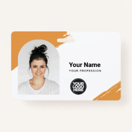 Aangepaste Moderne ID Kaart Eenvoudige QR Arc Foto Badge