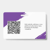 Aangepaste moderne identiteitskaart Eenvoudig QR-b Badge (Achterkant)