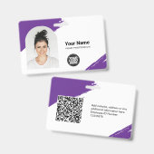 Aangepaste moderne identiteitskaart Eenvoudig QR-b Badge (Voor- en achterkant)