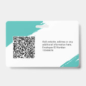 Aangepaste moderne identiteitskaart Eenvoudige QR- Badge (Achterkant)