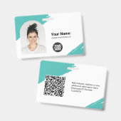 Aangepaste moderne identiteitskaart Eenvoudige QR- Badge (Voor- en achterkant)
