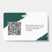 Aangepaste moderne identiteitskaart Eenvoudige QR- Badge (Achterkant)