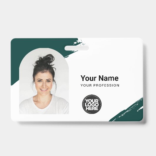 Aangepaste moderne identiteitskaart Eenvoudige QR- Badge (Voorzijde)
