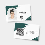 Aangepaste moderne identiteitskaart Eenvoudige QR- Badge (Voor- en achterkant)