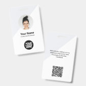 Aangepaste moderne identiteitskaart, minimalistisc badge (Voor- en achterkant)