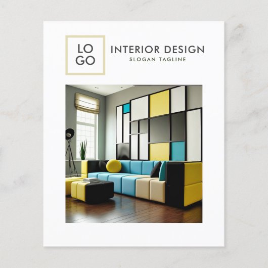 Aangepaste moderne interieur design flyer (Voorkant)